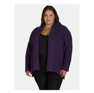 Terra & Sky Deep Purple Cardigan Sweater